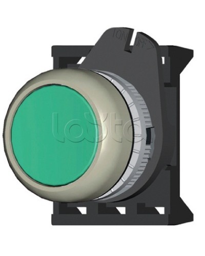 Кнопка плоская прозрачная с фиксацией, зеленая DKC ABDLM2 в Королеве Аксессуары для стоек и шкафов Pintop.ru