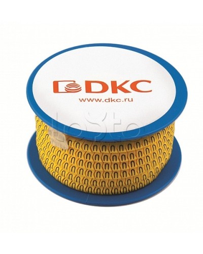 Колечко маркировочное E, 1,3-2,5мм. черное на желтом DKC AZO2EEBY в Королеве Крепежные изделия Pintop.ru