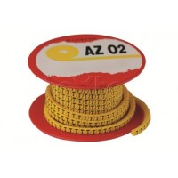 Колечко маркировочное R, 2.5-4мм. черное на желтом DKC AZO3RRBY