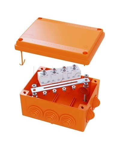 Коробка распределительная IP56, пластиковая с кабельными вводами и клеммниками 150х110х70мм DKC FSK21410 в Королеве Распределительные коробки Pintop.ru