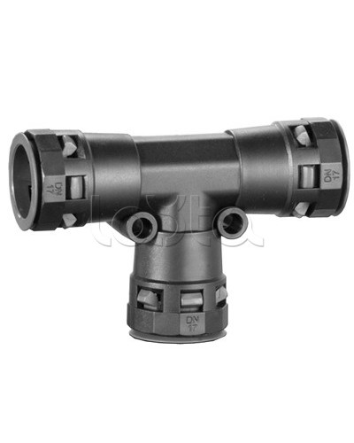 Тройник DN 36/36/36 мм, полиамид, цвет черный DKC PAT36N в Королеве Повороты, муфты, тройники Pintop.ru