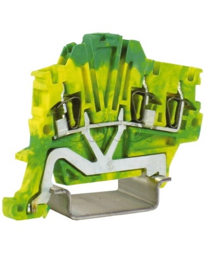 Зажим для заземления, 1 ввод/2 вывода, 1,5 кв.мм желто-зеленый DKC ZHT410 в Королеве Держатели, клипсы, скобы Pintop.ru
