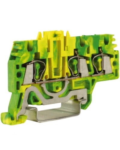 Зажим для заземления, 1 ввод/2 вывода, 2,5 кв.мм желто-зеленый DKC ZHT510 в Королеве Держатели, клипсы, скобы Pintop.ru