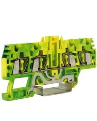 Зажим для заземления, 2 ввод/2 вывода, 2,5 кв.ммжелто-зеленый DKC ZHT520-RET в Королеве Держатели, клипсы, скобы Pintop.ru