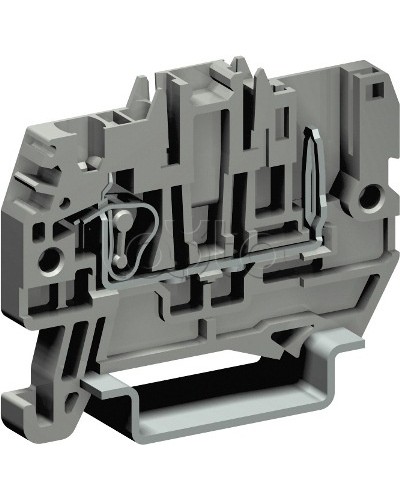 Пружинная проходная клемма со штыревым контактом. Серая. 2,5 кв. мм. DKC ZHVP300GR-RET в Королеве Аксессуары для лотков Pintop.ru