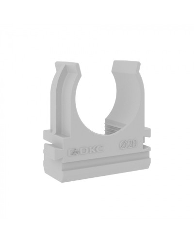 Держатель-клипса быстрого монтажа, для крепления труб, ф20мм, пластик, RAL 7035 DKC 51020M в Королеве Держатели, клипсы, скобы Pintop.ru
