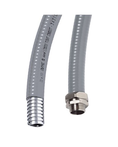 Металлорукав DN 20мм в гладкой ПВХ изоляции, Dвн 20,5 мм, Dнар 27,0,IP66, 50 м, цвет серый DKC 6070R-22 в Королеве Крепежные изделия Pintop.ru