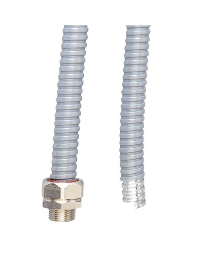 Металлорукав DN 26мм в ПВХ изоляции, Dвн 26,5 мм, Dнар 31,5, 25 м, цветчёрный DKC 6071R-027N в Королеве Металлорукав Pintop.ru