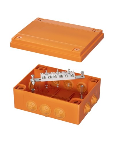 Коробка распределительная IP55, пластиковая с кабельными вводами и клеммниками 240х190х90мм DKC FSK41610 в Королеве Распределительные коробки Pintop.ru