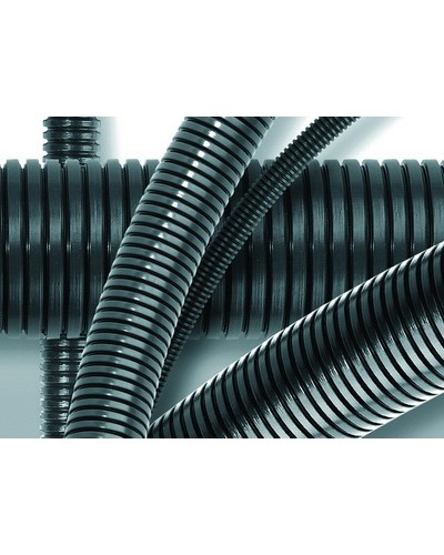 Труба гофрированная DN12мм, ПВ-0, д. вн. 12,2 мм, д. нар. 15,8 мм, полиамид с протяжкой DKC PA611216F0 в Королеве Труба гофрированная Pintop.ru