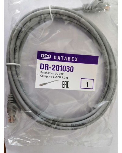 Шнур коммутационный категории 6 Datarex DR-201010 в Королеве Патчкорды (медные) Pintop.ru