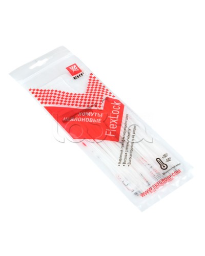 Хомут P6.6 стандартный (б), 2.5x150 (100шт) FlexLock PROxima EKF (plc-fl-ctsw-2.5x150) в Королеве Стяжки-хомуты Pintop.ru