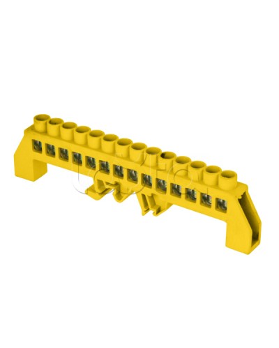 Шина 0 РЕ (8х12мм) 14 отверстий латунь желтый нейлоновый корпус комбинированный EKF PROxima (sn0-125-14-dpe) в Королеве Аксессуары для стоек и шкафов Pintop.ru