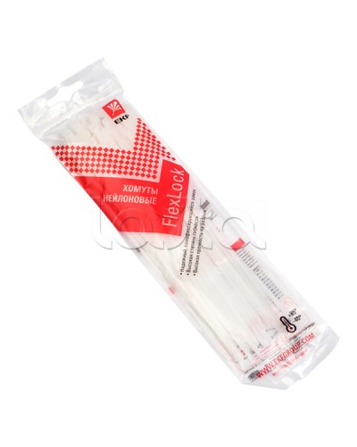 Хомут P6.6 стандартный (б), 3.6x150 (50шт) FlexLock PROxima EKF (plc-fl-ctsw-3.6x150-r) в Королеве Стяжки-хомуты Pintop.ru