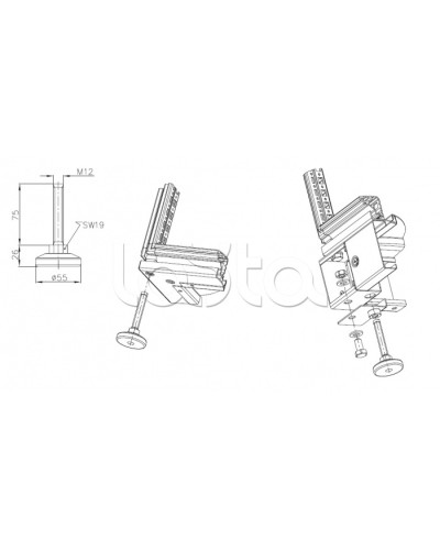 Комплект ножек опорных Elbox EMS-M12 в Королеве Аксессуары для стоек и шкафов Pintop.ru