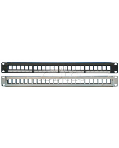 Наборная коммутационная панель 19”, 1U, 24 порта UTP/FTP Eurolan (27F-00-24BL) в Королеве Коннекторы Pintop.ru