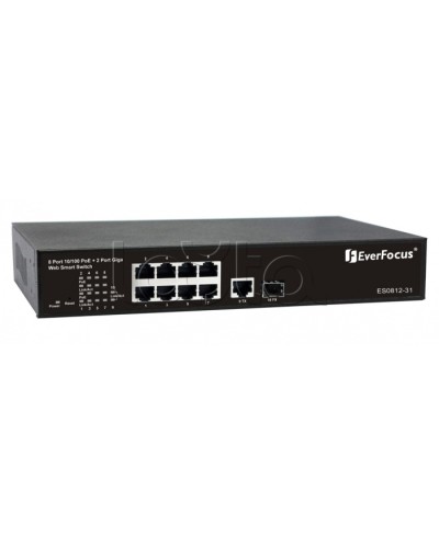 Коммутатор PoE 8-портовый EverFocus ES0812-31 в Королеве Коммутаторы Pintop.ru