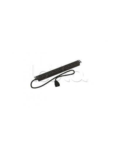 Блок розеток горизонтальный черн Hyperline (SHE19-12IEC-2.5AIEC) в Королеве Блоки розеток Pintop.ru