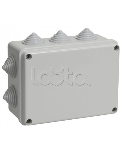 Коробка распаячная KM41241 для о/п 150x110x70мм IP44 10 кабель вводов IEK (UKO10-150-110-070-K41-44) в Королеве Распределительные коробки Pintop.ru