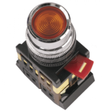 Кнопка ABLF-22 красный d22мм неон/240В 1з+1р IEK BBT10-ABLF-K04