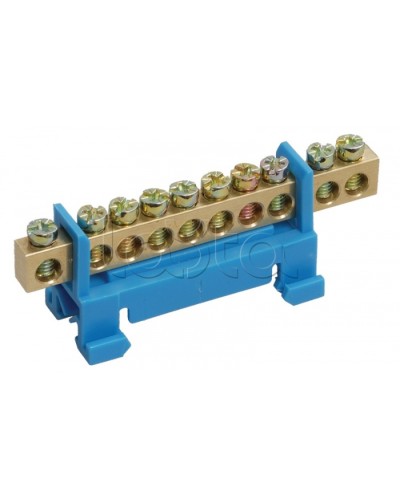 Шина нулевая с DIN-изолятором ШНИ-6x9-10-С-С IEK YNN10-69-10P-K07 в Королеве Клеммные колодки Pintop.ru