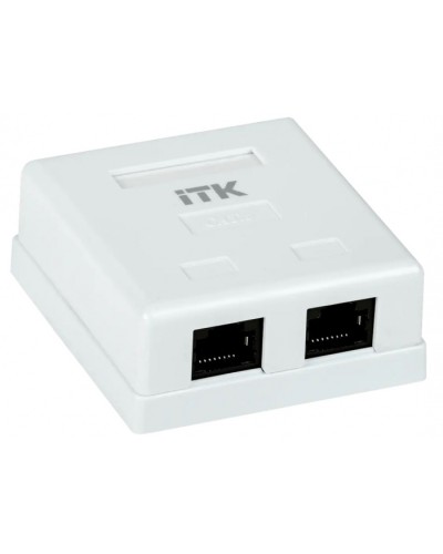 ITK Настенная информационная розетка RJ-45, кат.6, 2-порта (CS2-1C6U-22) в Королеве Коннекторы Pintop.ru