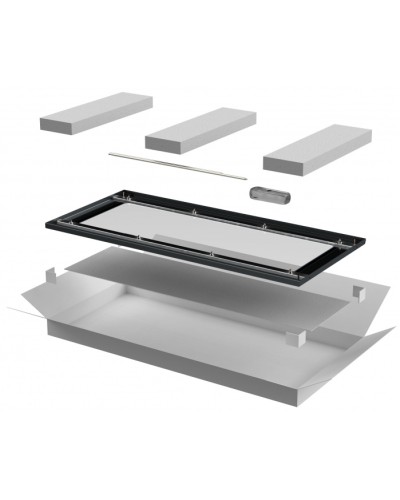 ITK LINEA E Дверь стеклянная 600мм шкафа 24U чер. (LE05-24U6X-DR) в Королеве Аксессуары для стоек и шкафов Pintop.ru