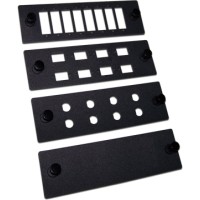 Панель адаптерная на 8 симплексных FC адаптеров, для кроссов LAN-FOBM, черная LANMASTER LAN-APM-8FC