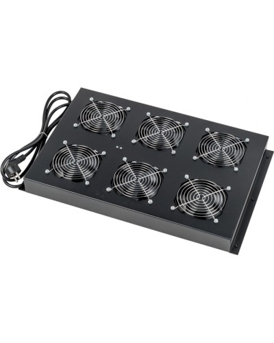 Блок 6-ти вентиляторов в крышу шкафа DCS глубиной 1070/1200 мм LANMASTER (LAN-DC-CB-FAN6-10) в Королеве Вентиляторные модули Pintop.ru