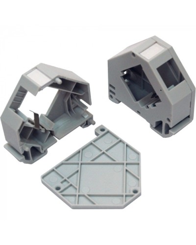 Бокс на DIN-рейку для установки модуля типа Keystone, серый LANMASTER (LAN-DRF-10K/BX-GY) в Королеве Патч-корды и пигтейлы Pintop.ru