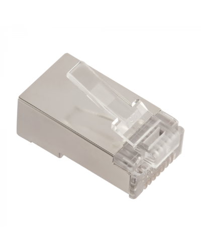 LANMASTER (LAN-EZ45-8P8C/S5E-100) - Коннектор RJ45 тип EZ, 8P8C, STP, Cat.5e, универсальный, покрытие 50 микрон,100 шт. в Королеве Коннекторы Pintop.ru