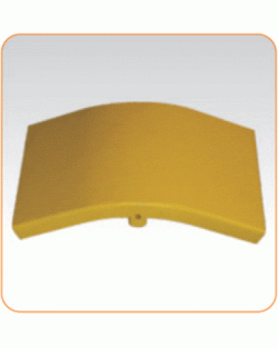 Крышка внешнего изгиба 45° оптического лотка 240 мм, желтая LANMASTER LAN-OT240-EC45C в Королеве Аксессуары для кабель-канала Pintop.ru