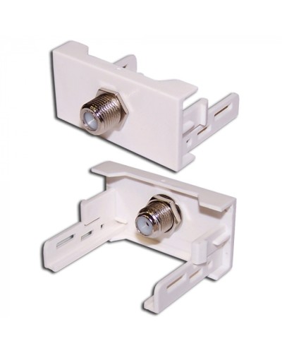 Вставка Mosaic 22.5x45 с RF-адаптером F-81, белая LANMASTER (LAN-WA-LP-RF-WH) в Королеве Коннекторы и разъемы Pintop.ru