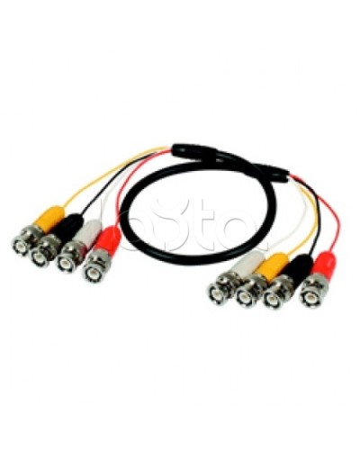 Кабель соединительный 4BNCx4BNC (штекер), 100см Lazso WC414 в Королеве Видеоусилители, Модуляторы, Делители Pintop.ru
