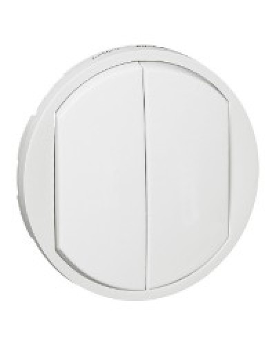 Лицевая панель для выключателя двойного белый Celiane Legrand 068002 в Королеве Аксессуары для кабель-канала Pintop.ru