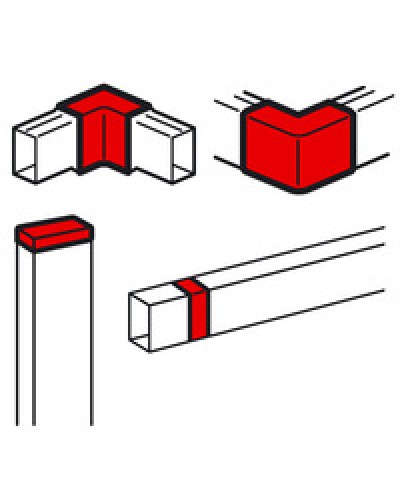 Заглушка торцевая/угол внутренний/угол внешний/накладка на стык для кабель-канала METRA 60x40 Legrand (638198) в Королеве Аксессуары для кабель-канала Pintop.ru