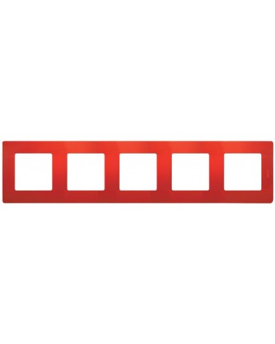 Рамка 5 постов Etika красный Legrand 672535 в Королеве Аксессуары для кабель-канала Pintop.ru