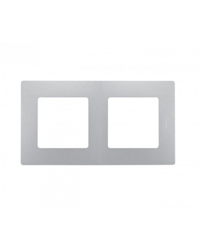 Рамка 2 поста Etika алюминий Legrand 672552 в Королеве Аксессуары для кабель-канала Pintop.ru