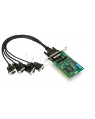 Плата 4-х портовая промышленная RS-232/422/485 для шины Universal PCI + кабель Moxa CP-134U-DB9M в Королеве Сетевые карты Pintop.ru