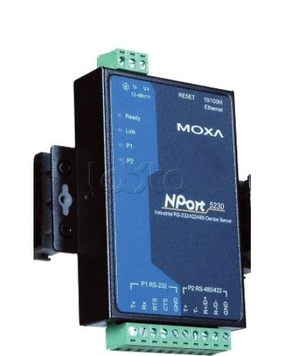 Сервер 2-портовый RS-232 + RS-422/485 в Ethernet Moxa NPort 5230-T в Королеве Дополнительное оборудование для ОПС Pintop.ru