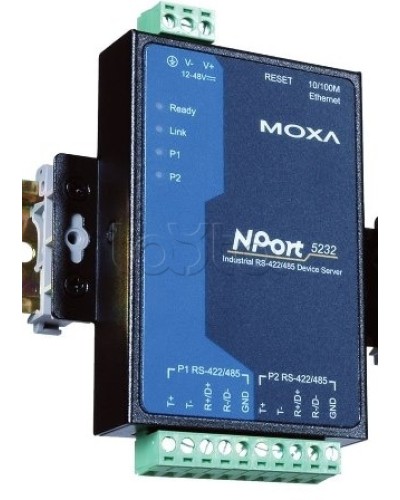 Сервер 2-портовый RS-422/485 в Ethernet Moxa NPort 5232-T в Королеве Дополнительное оборудование для ОПС Pintop.ru