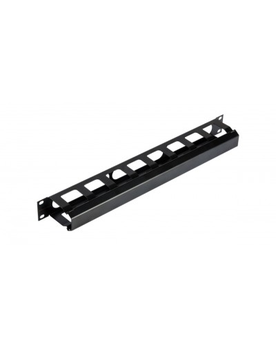 NIKOMAX (NMC-OK580C-1U-BK) - Кабельный органайзер NIKOMAX 19, 1U, глубина колец 58мм, металлический, скрышкой в Королеве Кабельные органайзеры Pintop.ru