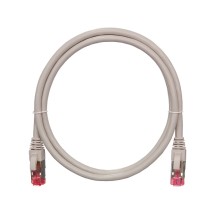 Шнур коммутационный 2хRJ45/8P8C S/FTP кат.6A (NMC-PC4SA55B-010-GY) NIKOMAX (1м)