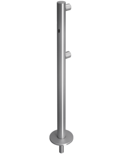 Стойка ограждения съемная односторонняя с отверстием под фиксатор слева Oxgard ВЗР 1996Р.21-02 в Королеве Ограждения Pintop.ru