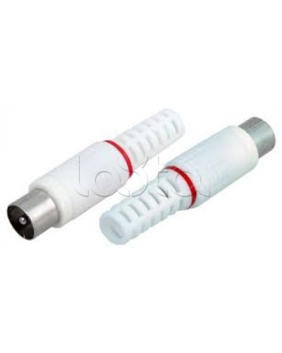 Разъем штекер TV без пайки Белый (100шт/уп) PROCONNECT 05-2041-2 в Королеве Коннекторы Pintop.ru