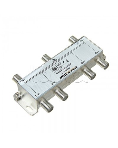 Сплиттер антенный ТВ х 6 под F разъём 5-1000 МГц PROCONNECT 05-6024 в Королеве Дополнительное оборудование для сетей Pintop.ru