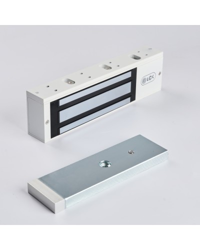 R-Lock RL-EM500-LSW - Электромагнитный замкок, 500кг, DC12/24B, цвет белый, RAL9016(белый), два датчика втроены в корпус замка: датчик Холла и магнито-контактный датчик в Королеве Электромагнитные замки Pintop.ru