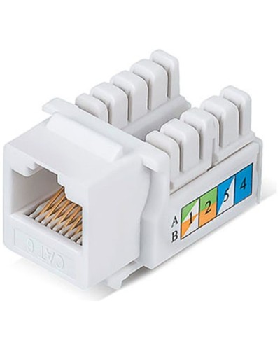 Модуль Keystone Jack RJ-45(8P8C), UTP неэкранированный, CAT 6, тип 90 градусов, белый REXANT PRO 02-0254 в Королеве Модули Keystone Pintop.ru
