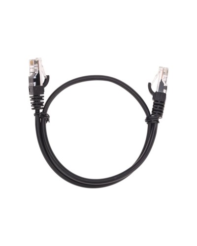 Патч-корд U/UTP, CAT 5e, RJ45-RJ45, 26AWG, LSZH, черный, 0,5м REXANT 02-0102-05 в Королеве Патчкорды (медные) Pintop.ru