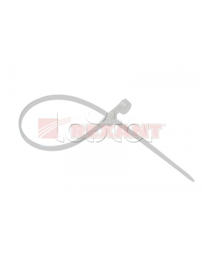 Хомут-стяжка нейлоновый под винт 2.5х100 мм белый (100шт/уп) REXANT 07-0104 в Королеве Стяжки-хомуты Pintop.ru